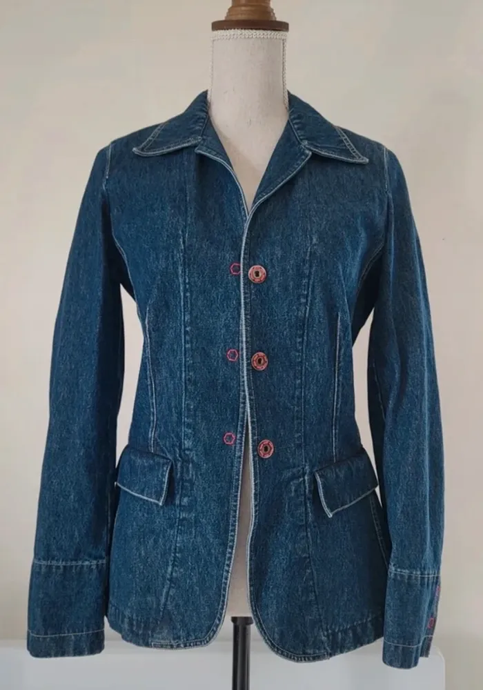 Veste en jean bleue foncée A.Ventilo Taille 36