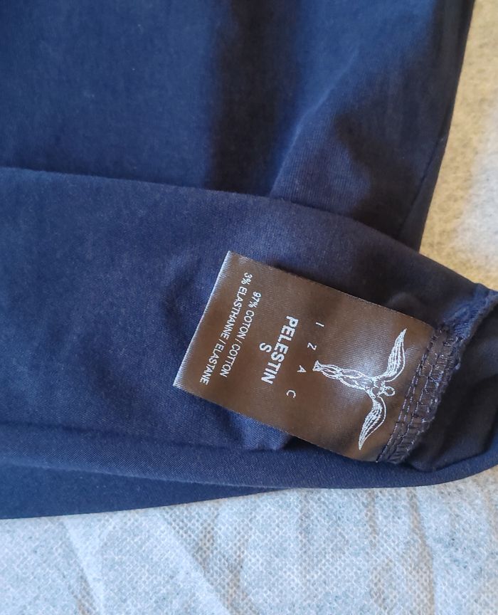 Tee shirt bleu marine manche longue Izac Taille S - photo numéro 6