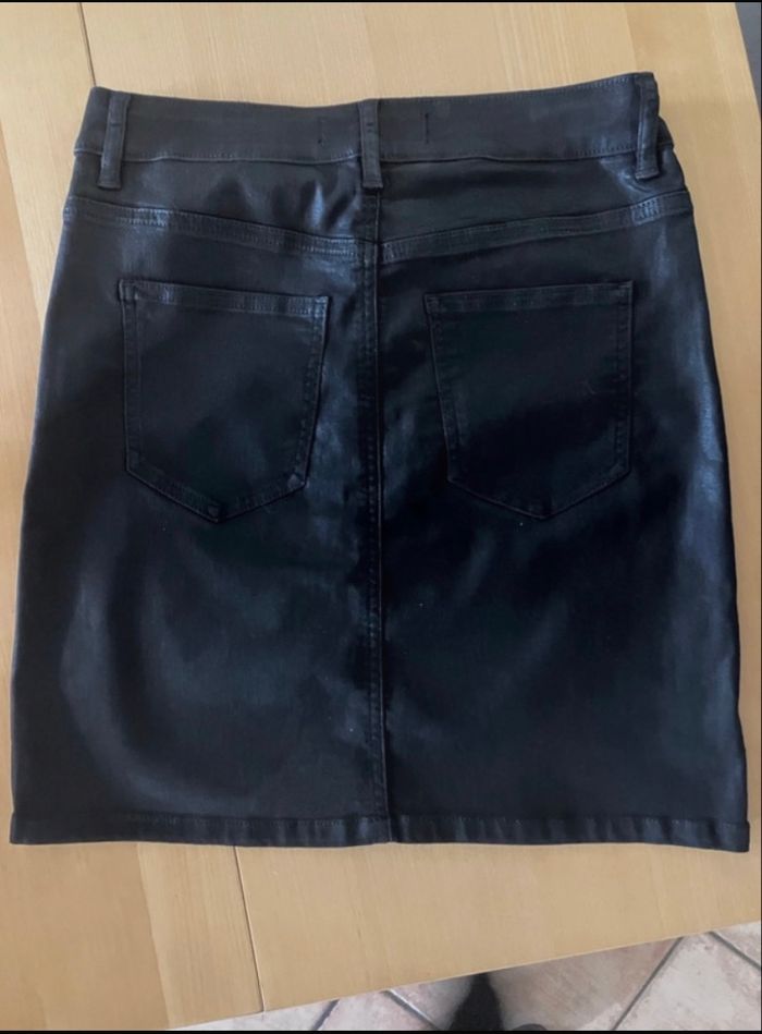 Jupe noir effet cire - photo numéro 2