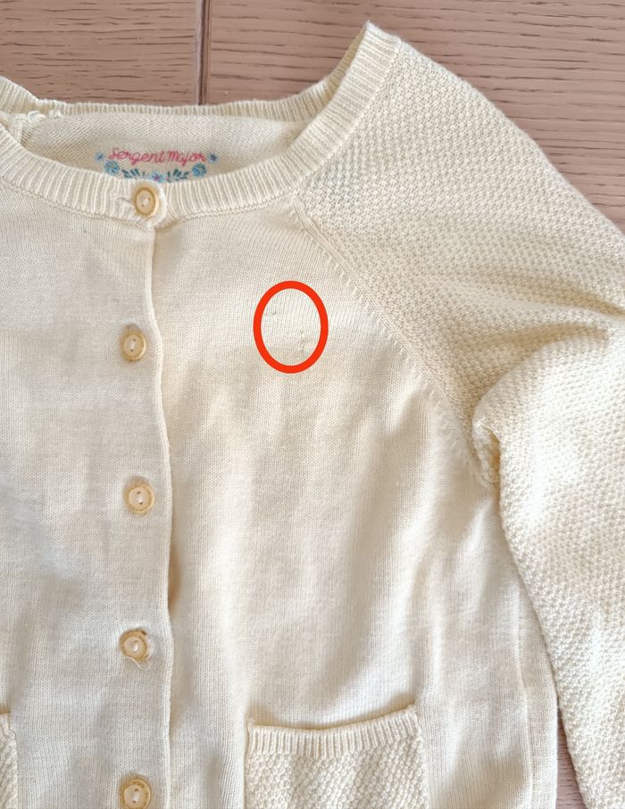Gilet cardigan Sergent Major jaune pâle 4 ans 104 cm fille - photo numéro 5
