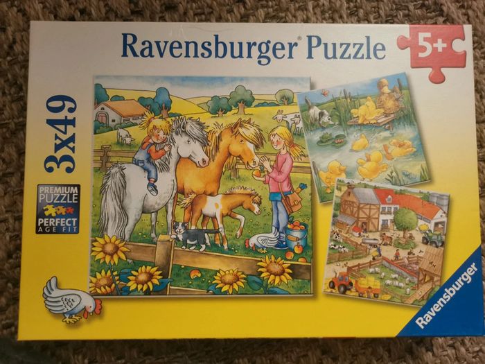 Puzzle 3x49 Animaux de la Ferme 5+