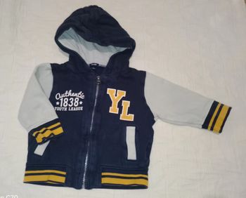 Kiabi sweat veste zippée capuche