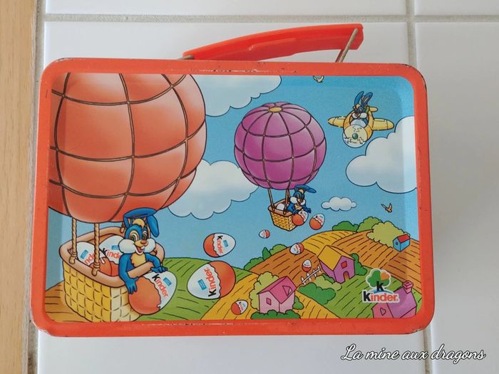 Boite a gouter en metal Kinder Surprise vintage valise coffret - photo numéro 2