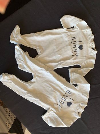 Lot 2 Pyjamas coton 3 mois I ❤️ Mum & Dad