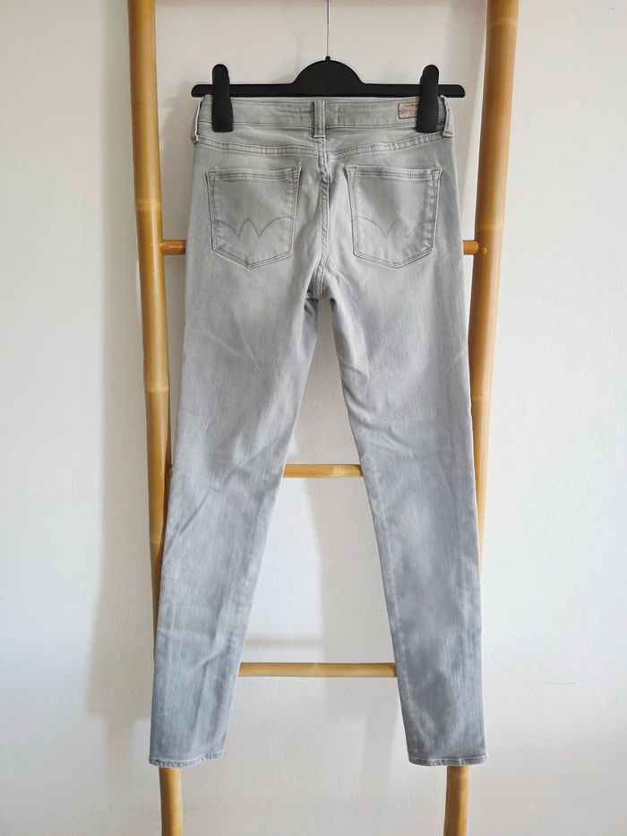 Jeans slim Le temps des Cerises gris clair - photo numéro 6