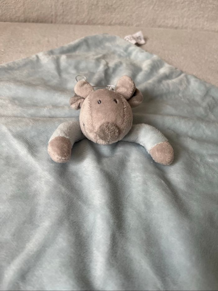 Doudou bleu souris Neuf - photo numéro 2