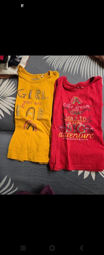Lot 2 Tee-shirt fille 4 ans