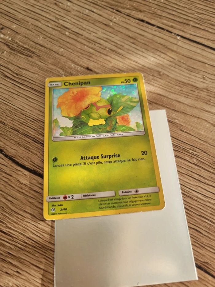 Carte pokémon chenipan holo 2/40 fr année 2019 - photo numéro 2