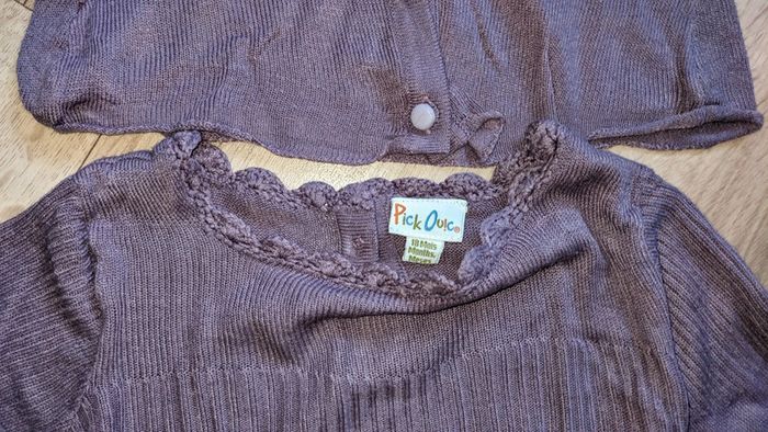 Lot de 2 gilets/pull Violet 18 Mois - photo numéro 4