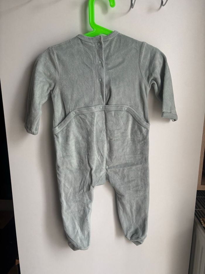 Pyjama body manche longue velour Kiabi 12 mois bébé garçon - photo numéro 4