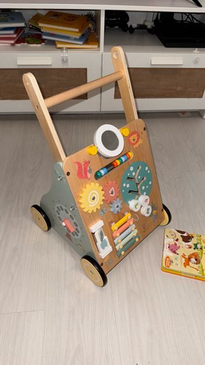 Trotteur Bébé en Bois, Chariot de Marche Bebe en Bois, - photo numéro 9