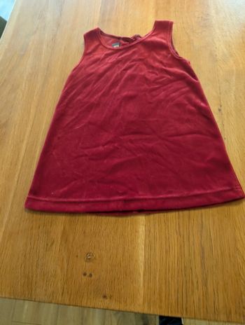Robe en velours bordeaux 4 ans