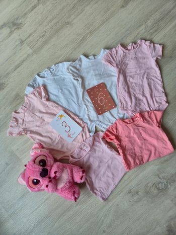 Lot de 6 bodies manches courtes orchestra 36 mois