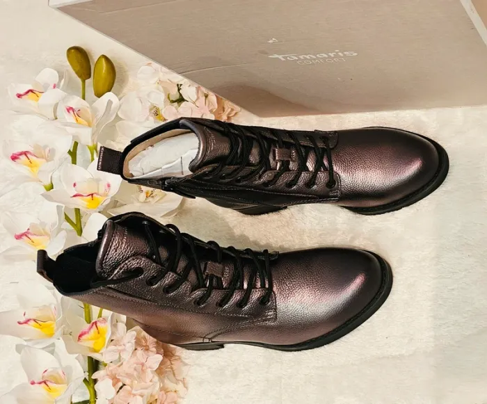 Bottes Bottines Cuir Confort Zip Tamaris T38 - photo numéro 4