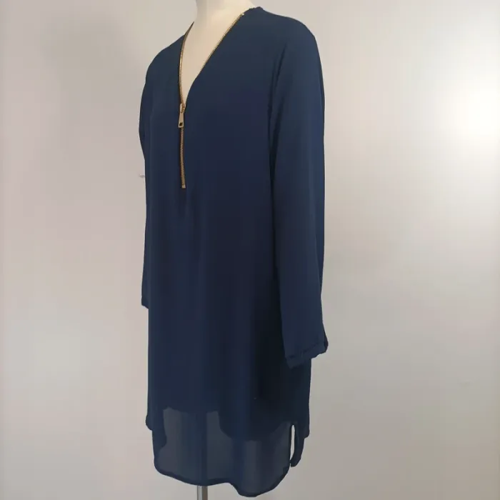 Robe courte/ tunique longue Bleu marine (A992) - photo numéro 3