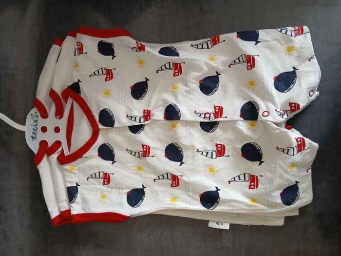lot de 3 barboteuse combishort garcon necix's 50 cm 0 mois