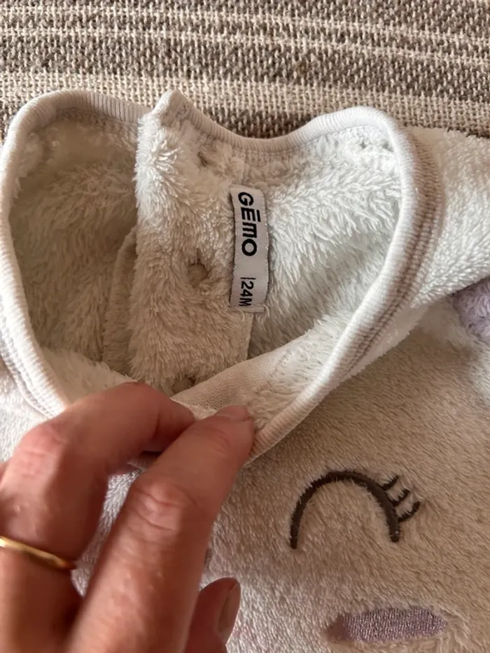 Pull blanc tout doux bébé 24 mois Gemo - photo numéro 3