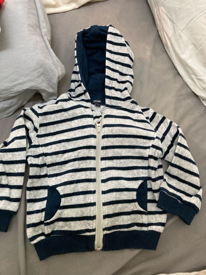 Gilet à capuche velours kiabi