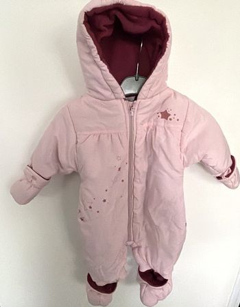Belle combinaison chaude T 3-6 mois Les P’tits Babies rose