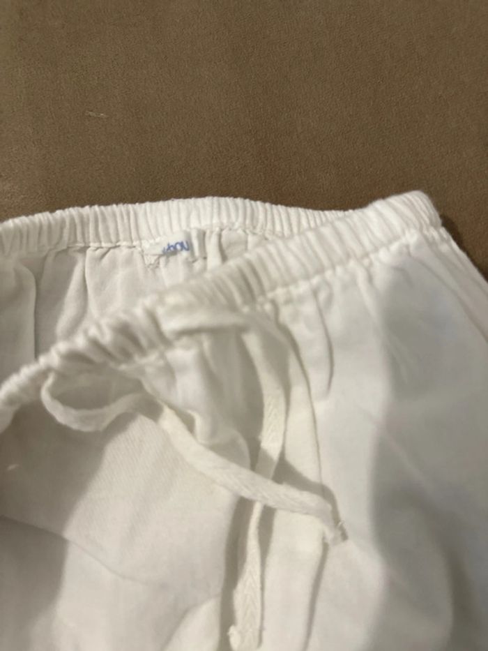 Magnifique pantalon blanc boutchou 6 mois - photo numéro 3