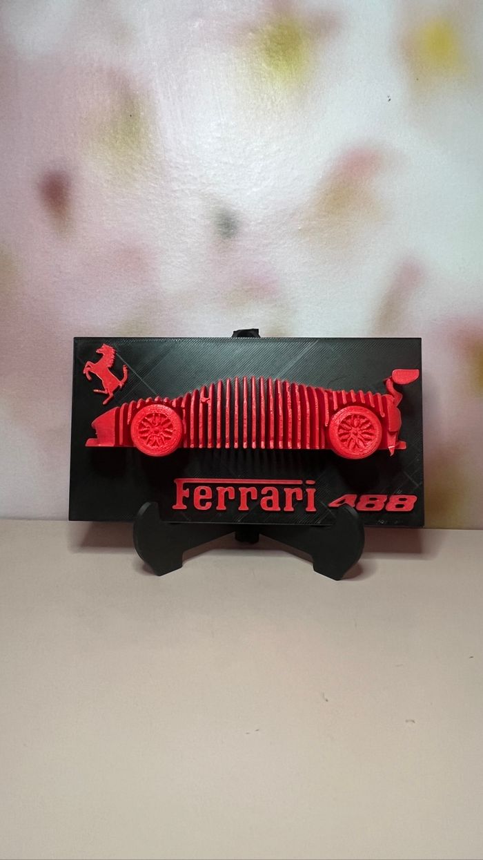 Sculpture en couches Ferrari 488