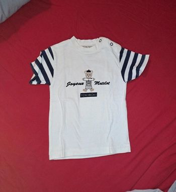 Tee-shirt joyeux matelot taille 12 mois