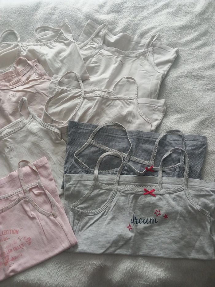 Lot 8 maillots de corps 6 ans bretelles - photo numéro 3