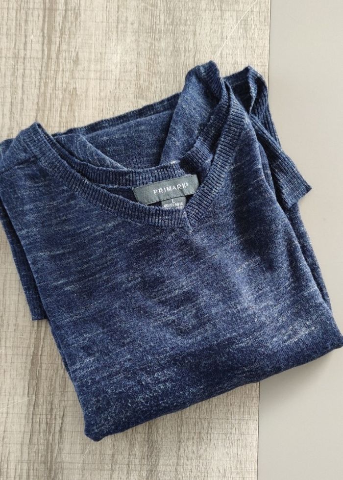 Pull à manches longues taille 42|44 marque Primark bleu marine pour femme, très bon état - photo numéro 5