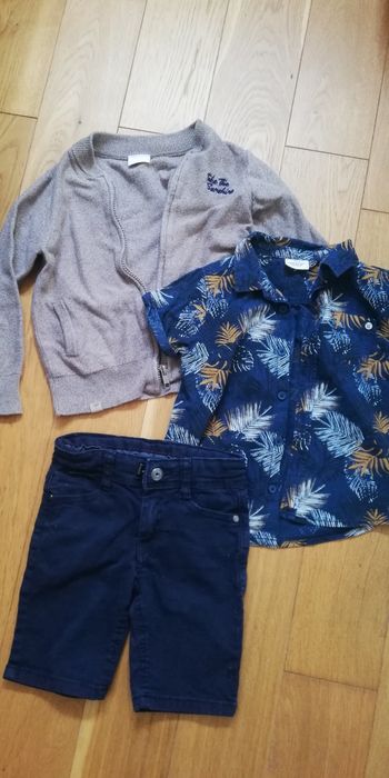 Ensemble garçon 3 ans, short, chemise,gilet