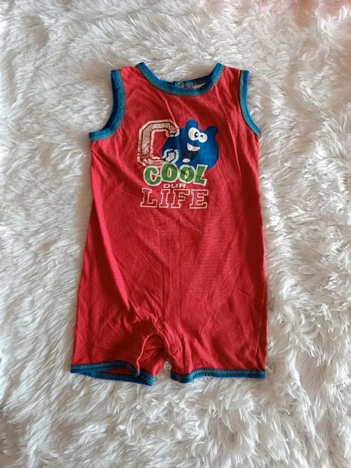 2€ Combishort sans manches Cool Life T. 12 mois