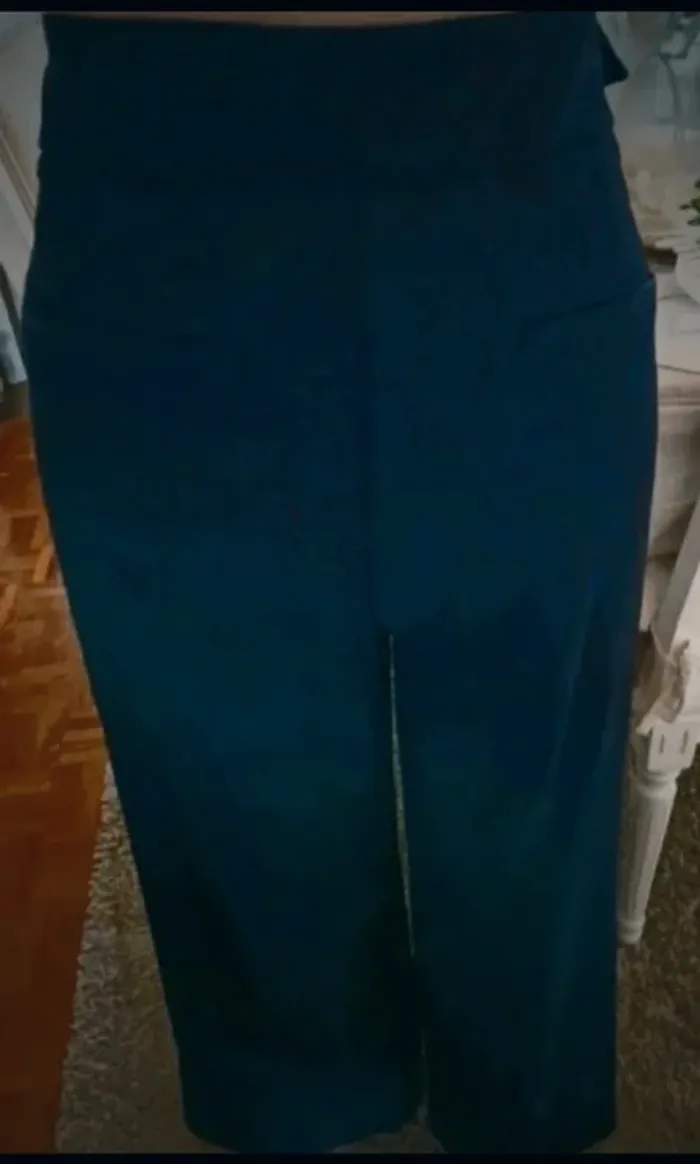 Pantalon chic bleu marine Camaïeu Taille 42 Neuf - photo numéro 5