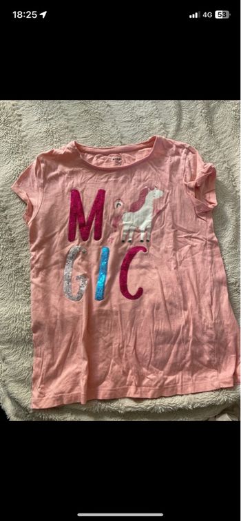 T shirt licorne sequin 