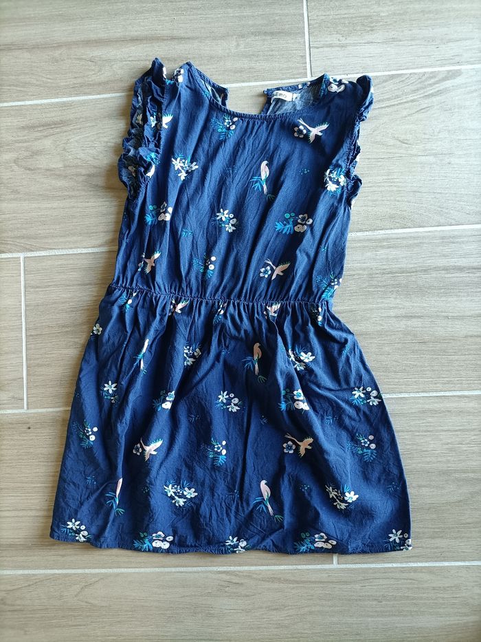 Robe fille Gémo 8 ans legere été sans manches bleu marine TBE