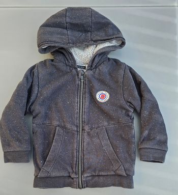 Pull sweat zippé à capuche tout chaud 4 ans garcon ikks