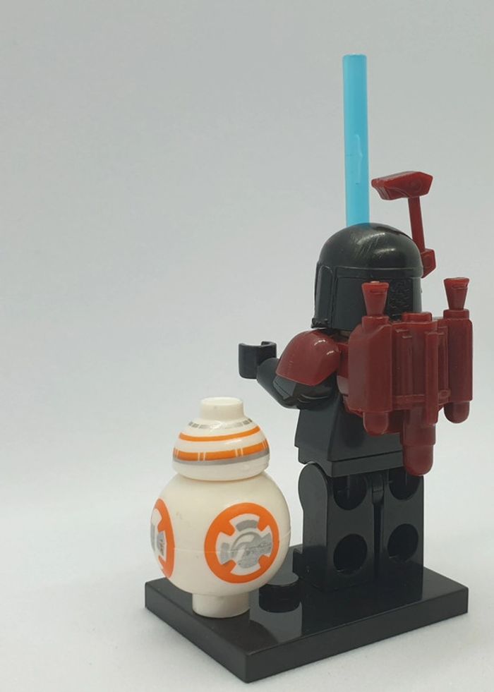 🌠 Figurine Star Wars The Clone Wars - Obi-Wan Kenobi Armure Mandalorienne avec BB-8 - (Style Lego) 🌠 - photo numéro 6
