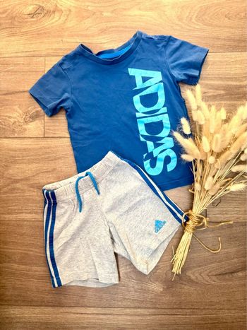 Teeshirt et short Adidas 18/24 mois gris bleu
