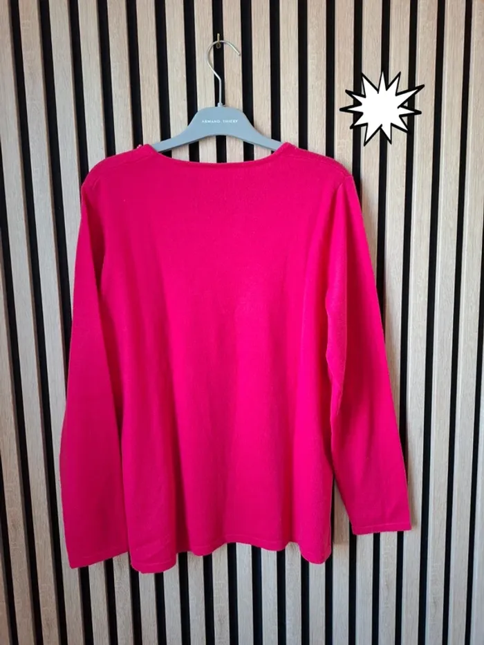 Pull rose framboise perlée Canda T 38 - photo numéro 7