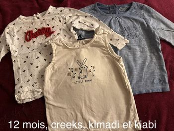 Lot t-shirt 12 mois