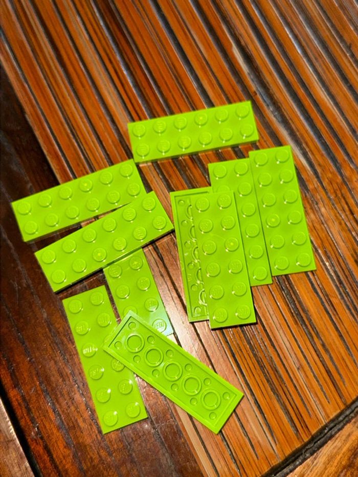 10 Lego plate 2x6 ref 3795 couleur Lime - photo numéro 2