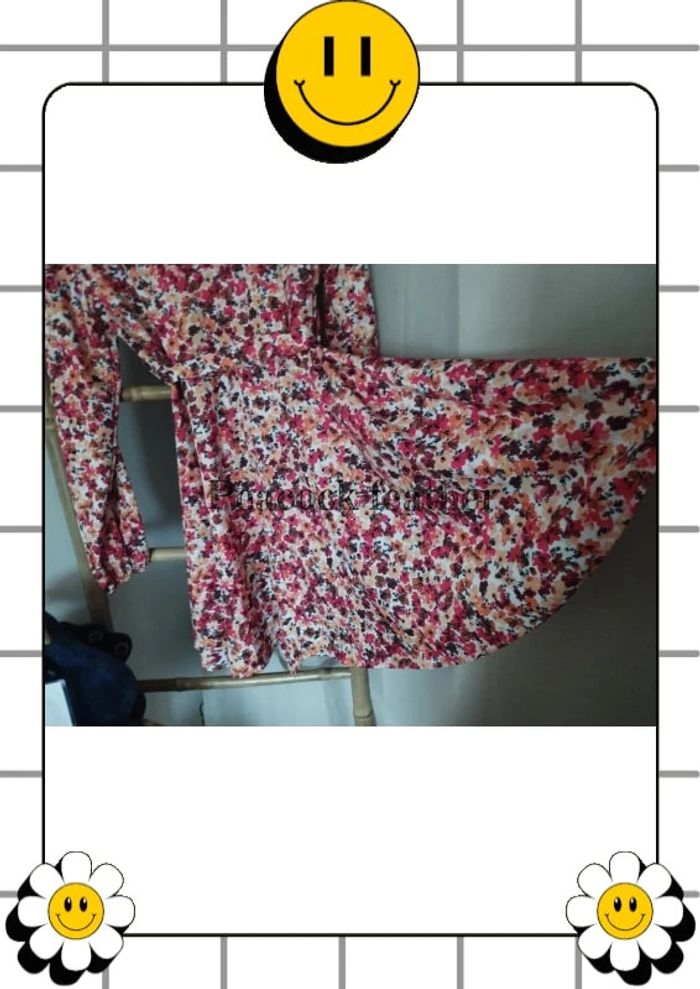 Robe fleurie jaune orange shein TU - photo numéro 8