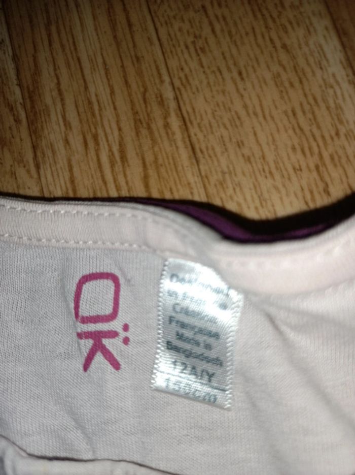 T-shirt manches longues fille Okaïdi taille 12 ans en très bon état - photo numéro 7