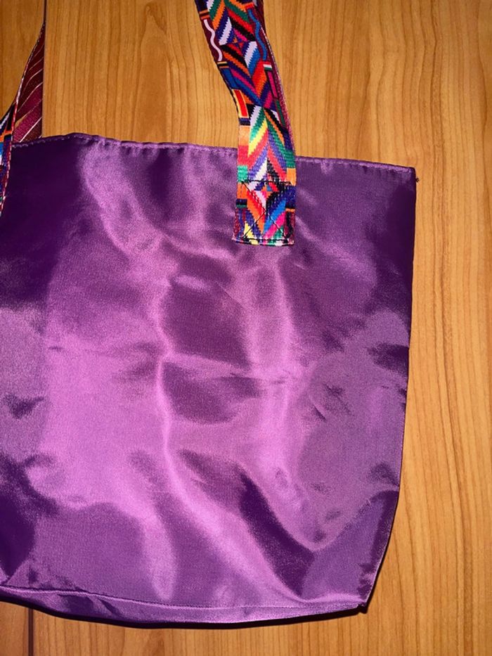 Sac à mains violet avec anses coloré (moyen) - photo numéro 2