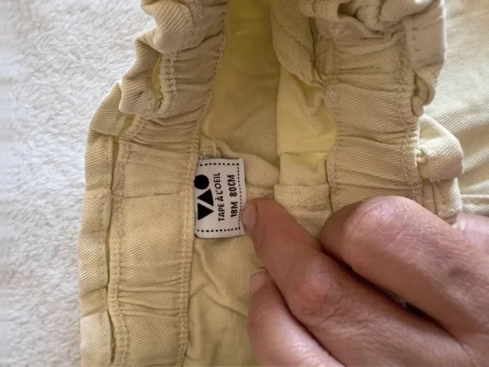 Short jaune pâle mixte bébé – Tape à l’Œil – 18 mois (80 cm) - photo numéro 3