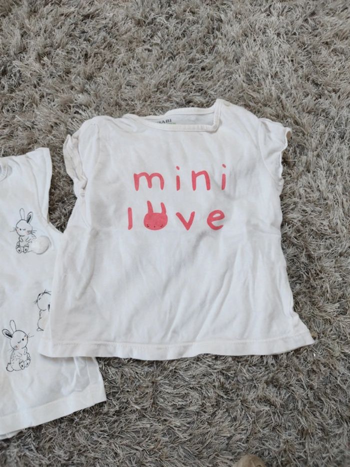 Lot de t-shirt été bébé fille taille 6 mois - photo numéro 2