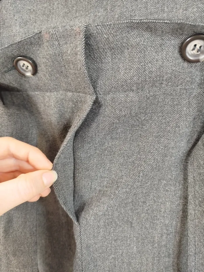 Mini Jupe grise ceinturée Armani Jeans - Taille 44 - Élégance intemporelle A606 - photo numéro 7
