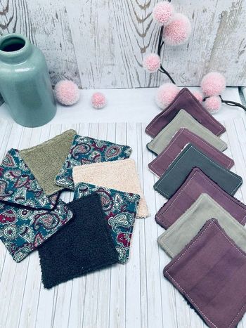 Lingettes lot de 14 lavable et réutilisable