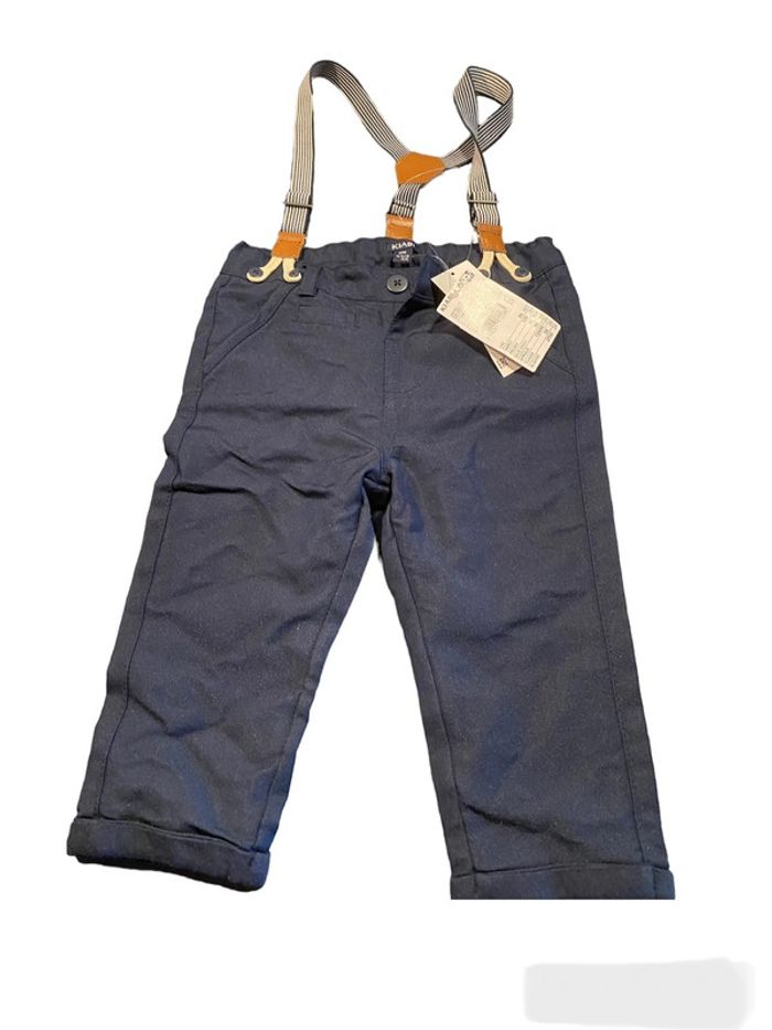 Pantalon avec bretelles #kiabi#12 mois#neuf