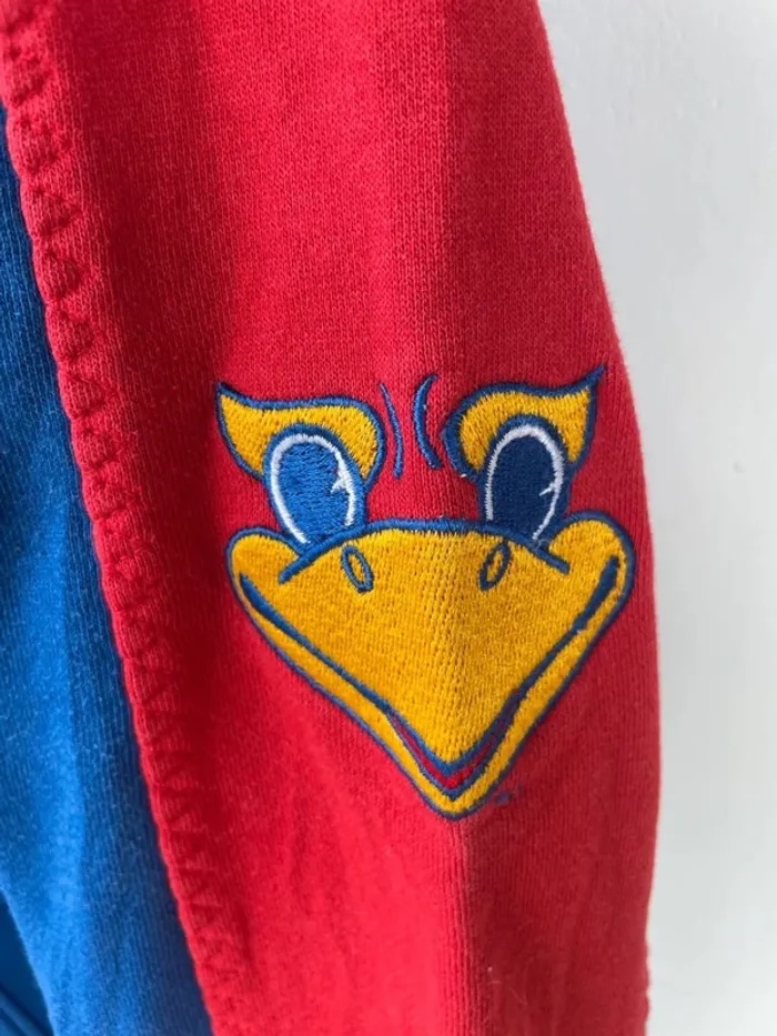 Rare Majestic vintage hoodie varsity US Sport Kansas University Men’s XL - photo numéro 2