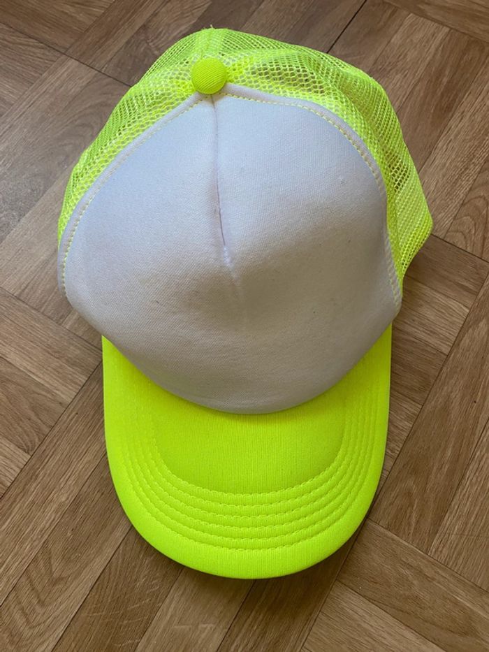 Casquette trucker avec filet jaune vintage - photo numéro 2