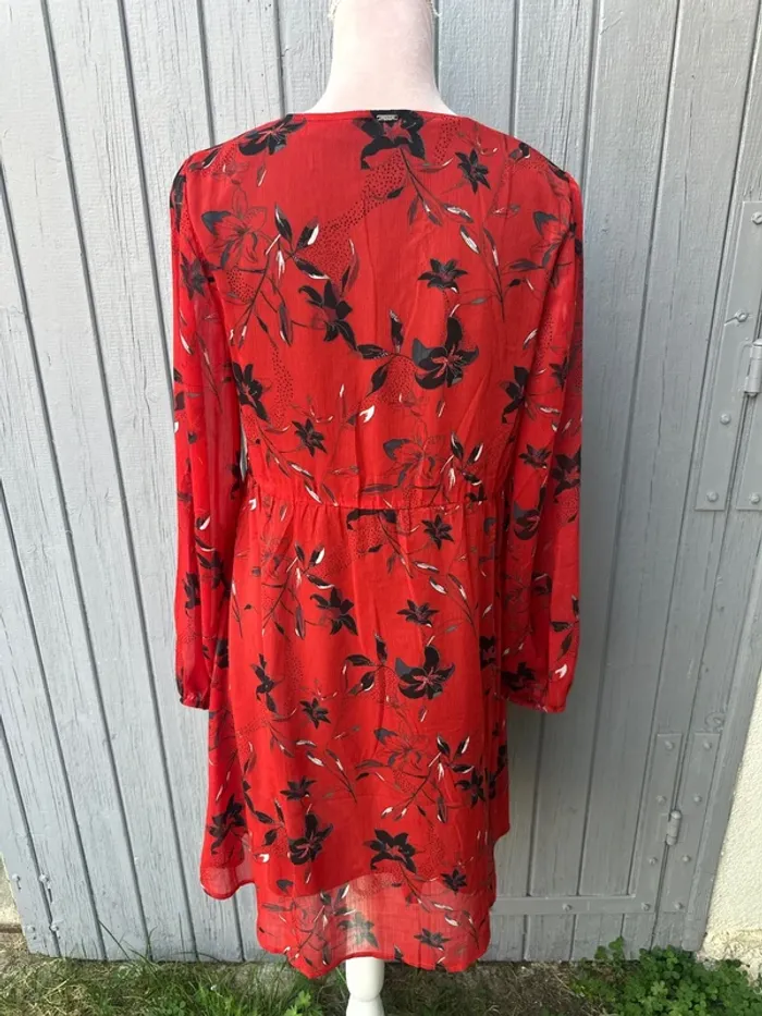 Robe fleurie coloré manches longues légère doublée 36/S - photo numéro 4